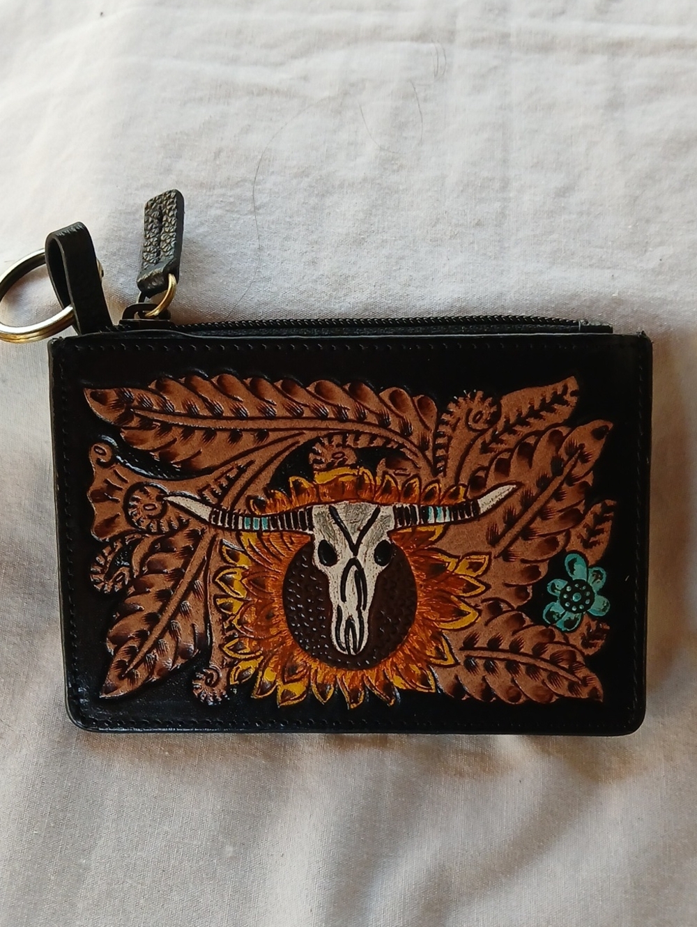 Longhorn Flower Cardholder